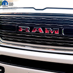 RAM Grill Emblem Overlay Decals RED FIRE FLAMES Fits 2009-2026 1500-5500 - Tiny Wrapz