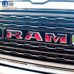 RAM Grill Emblem Overlay Decals RED FIRE FLAMES Fits 2009-2026 1500-5500 - Tiny Wrapz