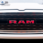 RAM Grill Emblem Overlay Decals Solid Gloss Red Fits 2009-2026 1500-5500 - Tiny Wrapz