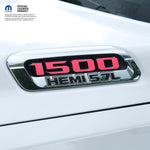 RAM 1500 Hood Emblem Overlay Decals L&R FLUORESCENT HOT PINK Fits 2019-2026 RAM Trucks - Tiny Wrapz