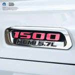 RAM 1500 Hood Emblem Overlay Decals L&R FLUORESCENT HOT PINK Fits 2019-2026 RAM Trucks - Tiny Wrapz