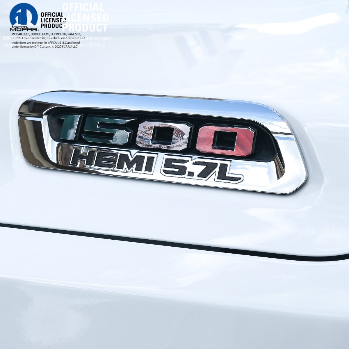 RAM 1500 Hood Emblem Overlay Decals L&R MEXICAN FLAG Fits 2019-2026 RAM Trucks - Tiny Wrapz