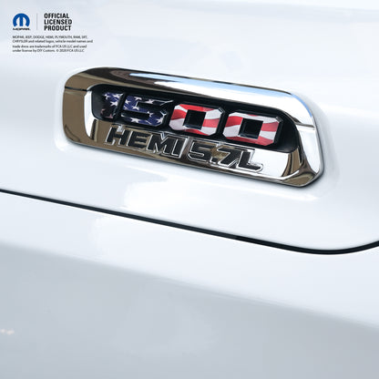 RAM 1500 Hood Emblem Overlay Decals L&R American Flag Fits 2019-2025 RAM Trucks