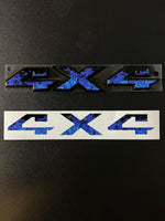 RAM 4x4 Emblem Overlay Decals BLUE FIRE FLAMES Fits 2009-2026 1500-5500 - Tiny Wrapz