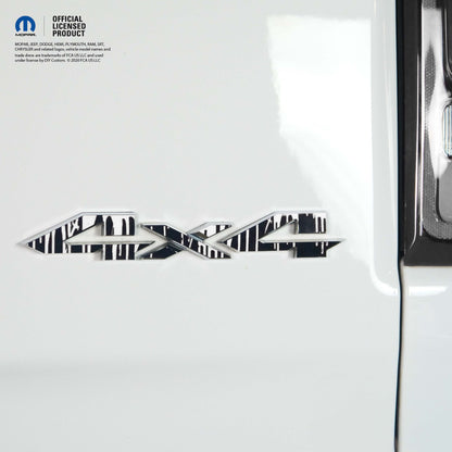 RAM 4x4 Emblem Overlay Decals DRIPPING WHITE Fits 2009-2026 1500-5500