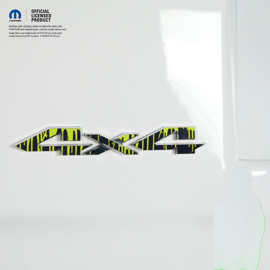 RAM 4x4 Emblem Overlay Decals DRIPPING GREEN Fits 2009-2026 1500-5500 - Tiny Wrapz