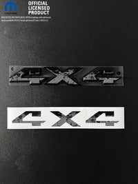 RAM 4x4 Emblem Overlay Decals GRAYSCALE FIRE FLAMES Fits 2009-2026 1500-5500 - Tiny Wrapz