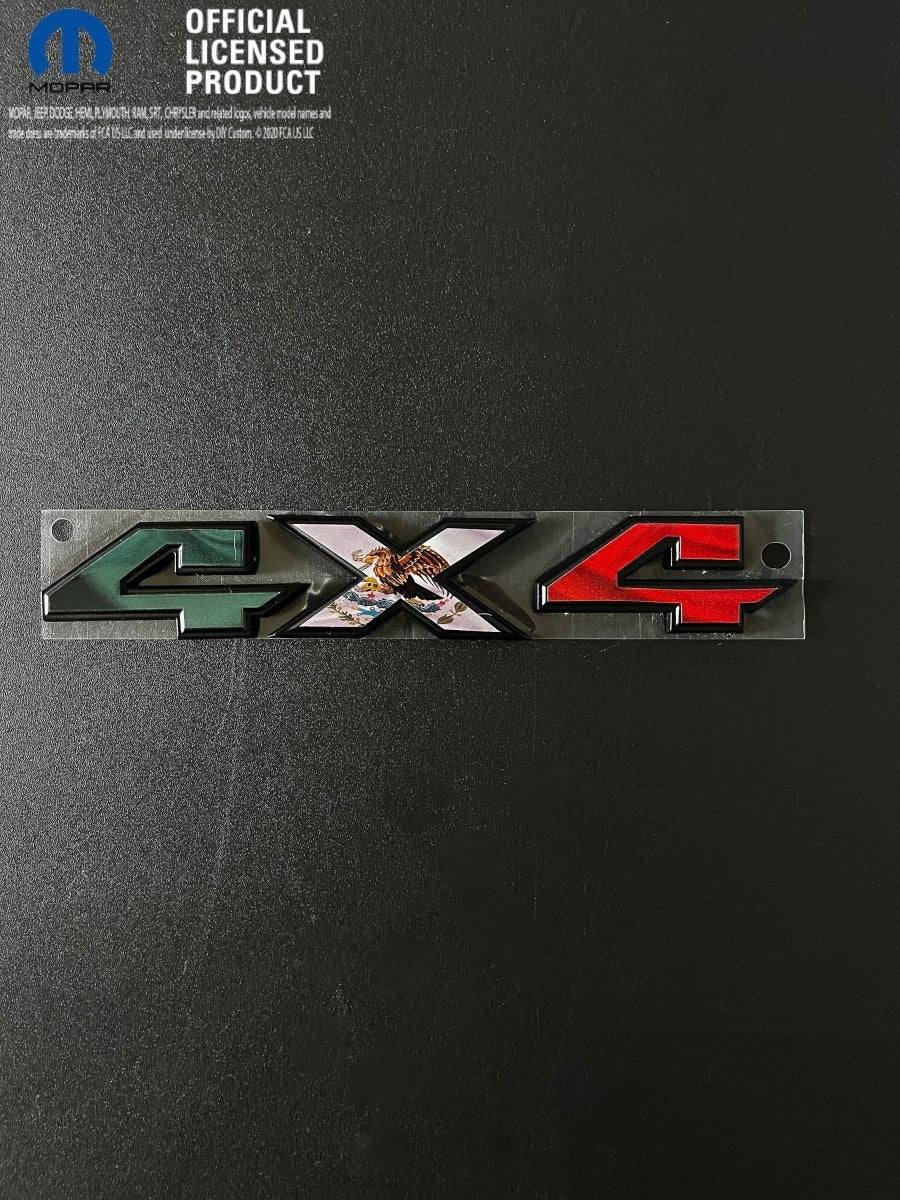 RAM 4x4 Emblem Overlay Decals MEXICAN FLAG Fits 2009-2026 1500-5500 - Tiny Wrapz