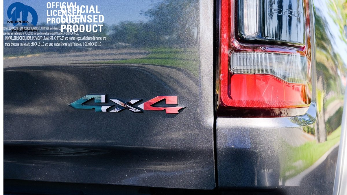 RAM 4x4 Emblem Overlay Decals MEXICAN FLAG Fits 2009-2026 1500-5500 - Tiny Wrapz