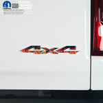 RAM 4x4 Emblem Overlay Decals REAL FIRE FLAMES Fits 2009-2026 1500-5500 - Tiny Wrapz