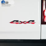 RAM 4x4 Emblem Overlay Decals RED FIRE FLAMES Fits 2009-2026 1500-5500 - Tiny Wrapz
