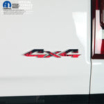 RAM 4x4 Emblem Overlay Decals RED FIRE FLAMES Fits 2009-2026 1500-5500 - Tiny Wrapz