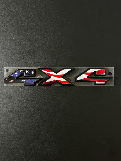 RAM 4x4 Emblem Overlay Decals AMERICAN FLAG Fits 2009-2025 1500-5500