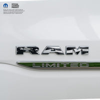 RAM Door x2 Emblem Overlay Decals L&R GRAYSCALE AMERICAN FLAG Fits 2019-2026 RAM Trucks - Tiny Wrapz