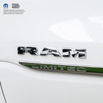 RAM Door x2 Emblem Overlay Decals L&R GRAYSCALE AMERICAN FLAG Fits 2019-2026 RAM Trucks - Tiny Wrapz