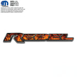 RAM Rebel Emblem Overlay Decals Real Fire Flames Fits 2019-2026 - Tiny Wrapz