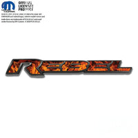 RAM Rebel Emblem Overlay Decals Real Fire Flames Fits 2019-2026 - Tiny Wrapz