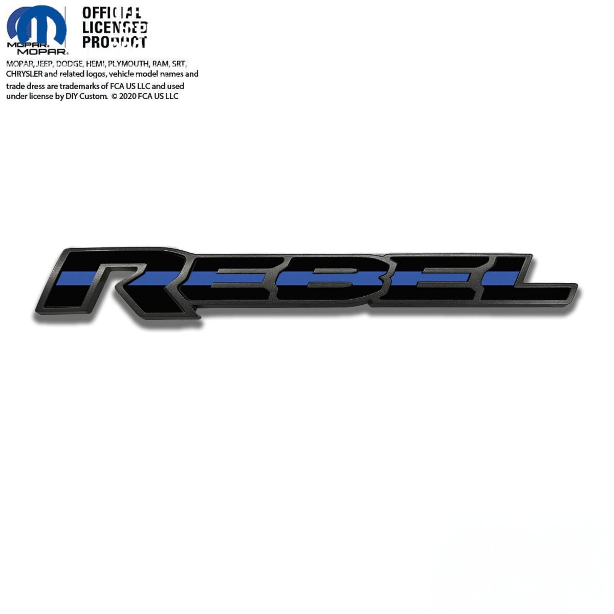 RAM Rebel Emblem Overlay Decals Thin Blue Line Fits 2019-2026 - Tiny Wrapz