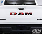 2500 3500 RAM Tailgate Letters Overlay Decals Dripping Red Fits 2019-2026 Trucks - Tiny Wrapz