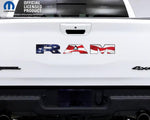 2500 3500 RAM Tailgate Letters Overlay Decals American Flag Fits 2019-2026 Trucks - Tiny Wrapz
