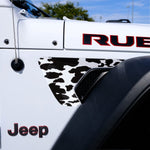 Jeep Fender Vent Decals Pair "Cow" Fits 2018-2026 Wrangler JL & Gladiator - Tiny Wrapz