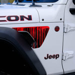 Jeep Fender Vent Decals Pair "Dripping Red" Fits 2018-2026 Wrangler JL & Gladiator - Tiny Wrapz
