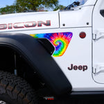 Jeep Fender Vent Decals Pair "Tie Dye" Fits 2018-2026 Wrangler JL & Gladiator - Tiny Wrapz