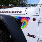 Jeep Fender Vent Decals Pair "Tie Dye" Fits 2018-2026 Wrangler JL & Gladiator - Tiny Wrapz