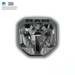 RAM Tailgate/Grill RAM Head Emblem Overlay Decals GRAYSCALE FLAMES Fits 2011-2024 Trucks - Tiny Wrapz
