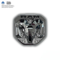 RAM Tailgate/Grill RAM Head Emblem Overlay Decals GRAYSCALE FLAMES Fits 2011-2024 Trucks - Tiny Wrapz