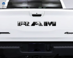 1500 RAM Tailgate Emblem Overlay Decals White Dripping Fits 2009-2026 Trucks
