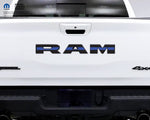 1500 RAM Tailgate Letters Premium Vinyl Overlay Decals Thin Blue Line Fits 2009-2026 Trucks - Tiny Wrapz