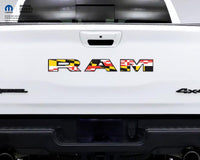 2500 3500 RAM Tailgate Letters Overlay Decals Maryland Flag Fits 2019-2026 Trucks - Tiny Wrapz