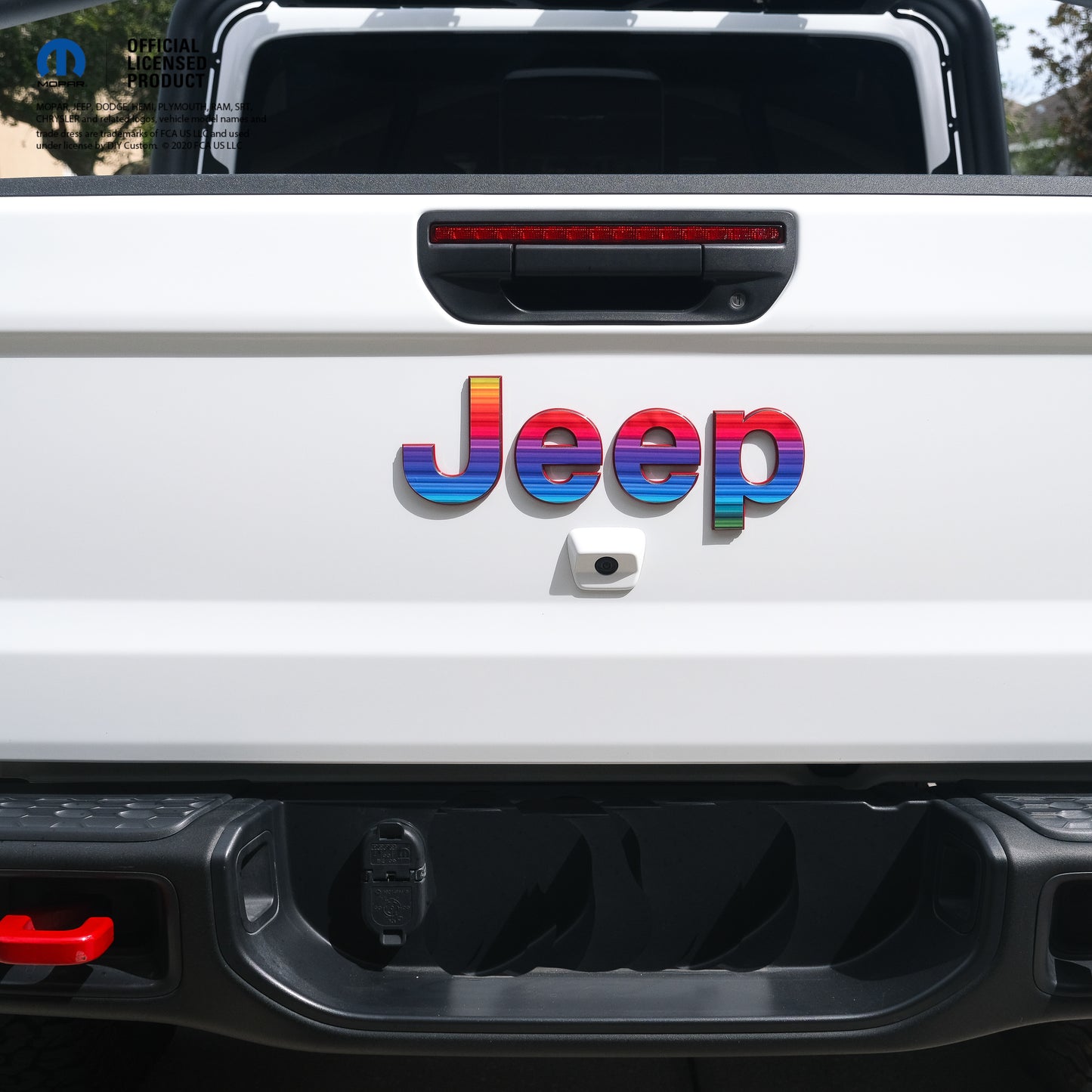 Jeep Emblem Overlay Decals - Rainbow