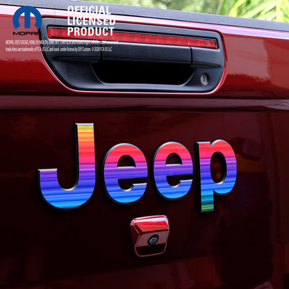 Jeep Emblem Overlay Decals - Rainbow