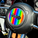 Jeep Wrangler JK Steering Wheel Circle Rainbow Vinyl Decal Sticker 2007-2017 - Tiny Wrapz