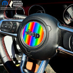 Jeep Wrangler JK Steering Wheel Circle Rainbow Vinyl Decal Sticker 2007-2017 - Tiny Wrapz