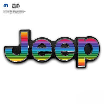 Jeep Emblem Overlay Decals - Rainbow