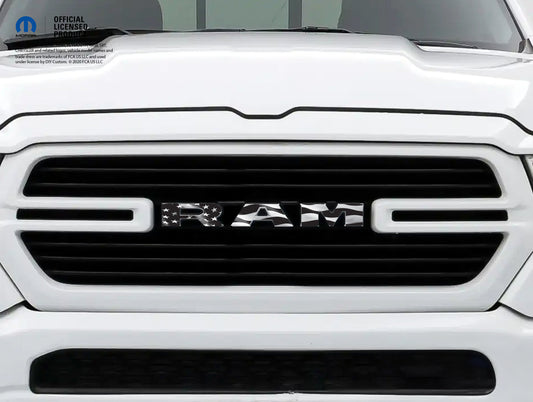 Ram Grill Letters GRAY SCALE AMERICAN FLAG