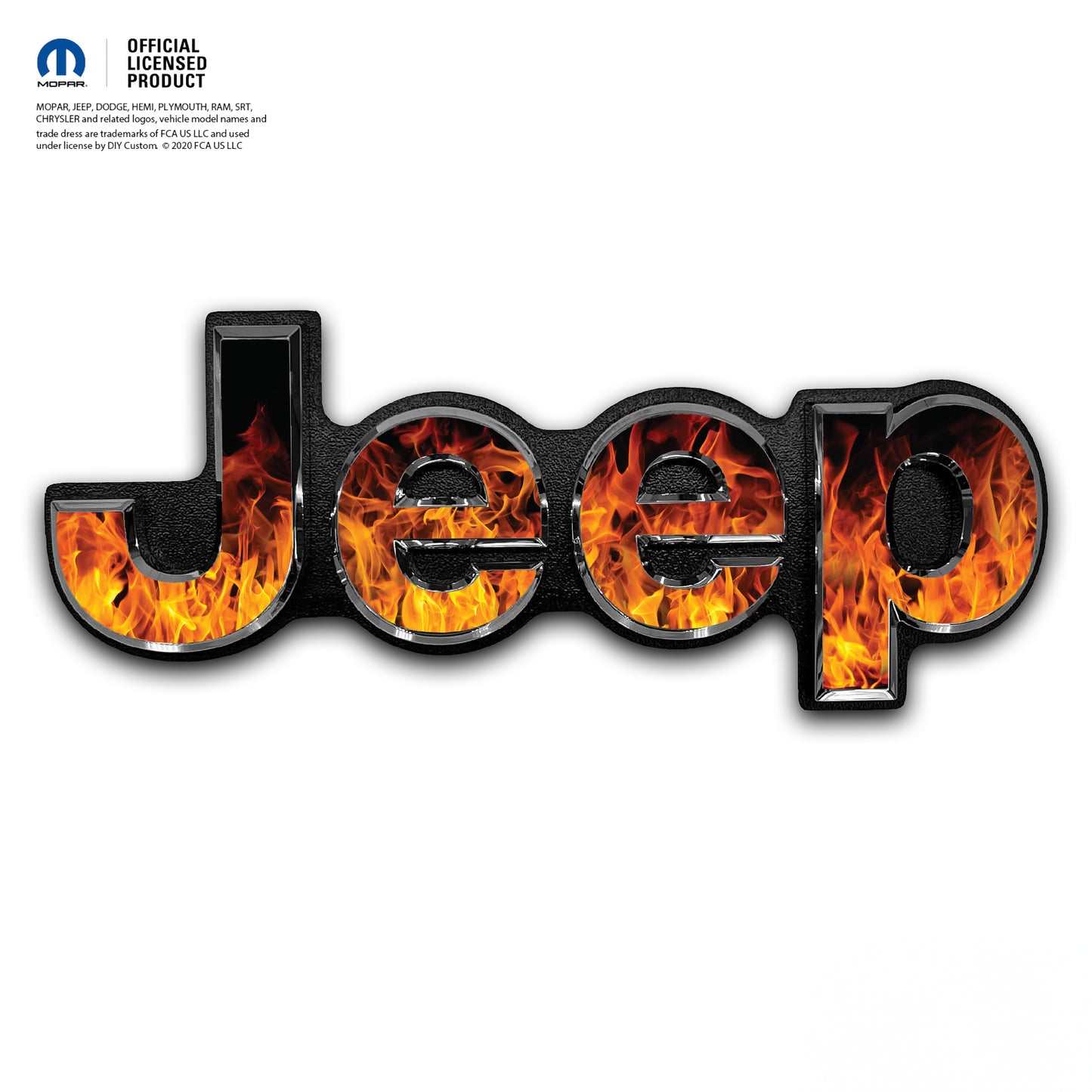 Jeep Emblem Overlay Decals - Real Flames