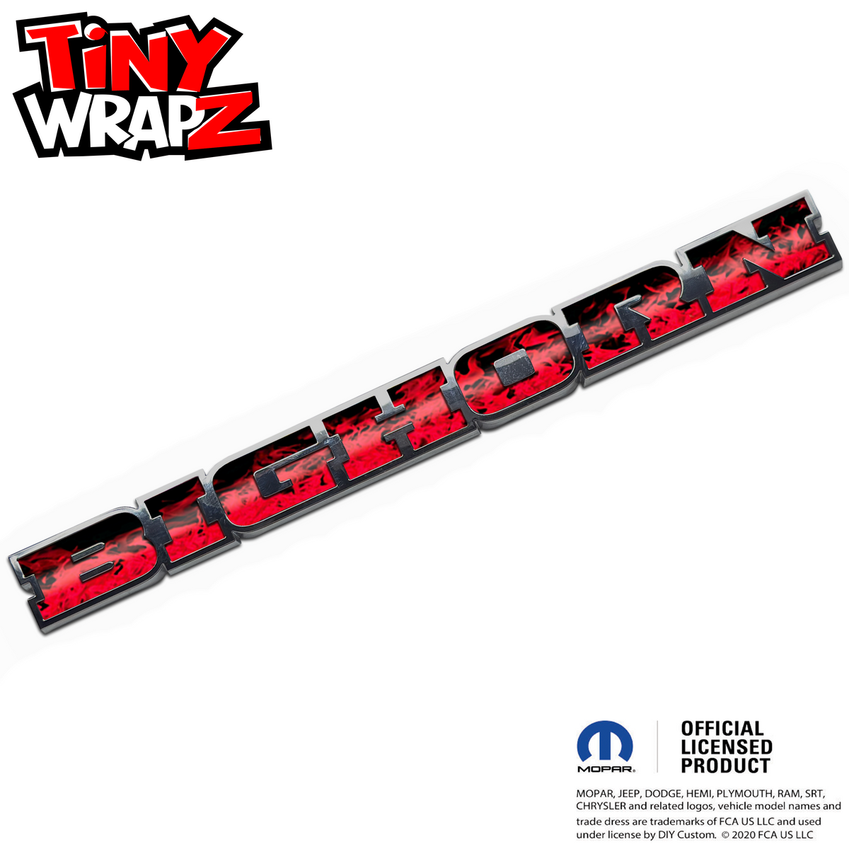 RAM Bighorn Emblem Overlay Decals Red Flames Fits 2019-2026