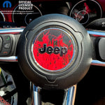 Jeep Wrangler JK Steering Wheel Circle Red Flames Vinyl Decal Sticker 2007-2017 - Tiny Wrapz