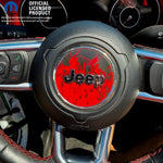 Jeep Wrangler JK Steering Wheel Circle Red Flames Vinyl Decal Sticker 2007-2017 - Tiny Wrapz