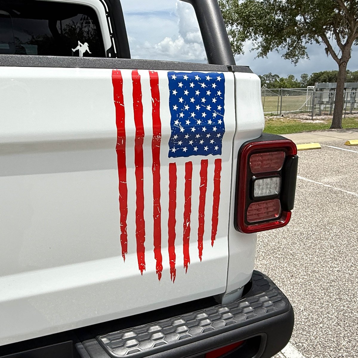 American Flag Tailgate Premium Vinyl Decal Fits RAM JEEP Chevy Ford Toyota