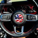 Jeep Wrangler JK Steering Wheel Circle Waving American Flag Vinyl Decal Sticker 2007-2017 - Tiny Wrapz