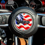 Jeep Wrangler JK Steering Wheel Circle Waving American Flag Vinyl Decal Sticker 2007-2017 - Tiny Wrapz