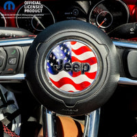 Jeep Wrangler JK Steering Wheel Circle Waving American Flag Vinyl Decal Sticker 2007-2017 - Tiny Wrapz