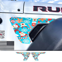 Jeep Fender Vent Decals Pair "Christmas Wrapping" Fits 2018-2026 Wrangler JL & Gladiator - Tiny Wrapz