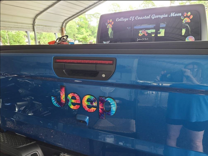 Jeep Emblem Overlay Decals - Tie Dye