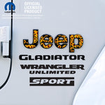 Jeep Emblem Overlay Decals - Sunflowers on Black - Tiny Wrapz